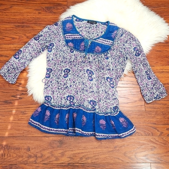 Karma Highway Peasant Boho Blouse - Picture 1 of 7